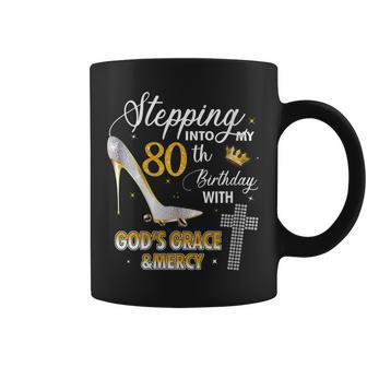 Womens 80 Birthday Gift Stepping Into My 80Th Birthday 80 Year Old Coffee Mug - Thegiftio UK