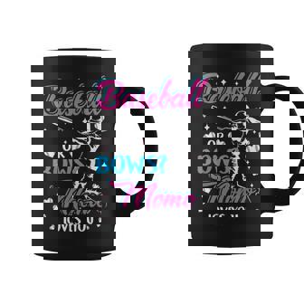 Womens Baseball Or Bows Momo Loves You Gender Reveal Grandma Coffee Mug - Thegiftio