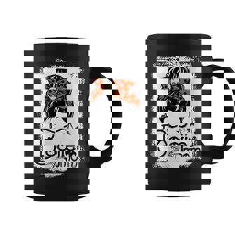 Womens Boojie Mom Halloween Messy Bun Witch Mom Ghost Spooky Coffee Mug - Thegiftio