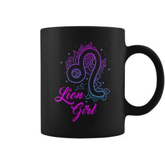Womens Cute Lion Birthday Zodiac Leo Sign I Lion Girl Girls Fun Coffee Mug - Thegiftio UK
