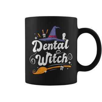Womens Dental Witch Halloween Dentist Coffee Mug - Seseable