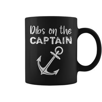 Womens Dibs On The Captain - Funny Captains Wife Coffee Mug - Thegiftio UK