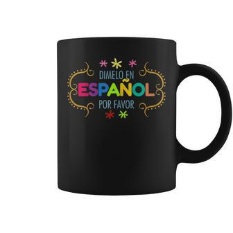 Womens En Espanol Por Favor Spanish Bilingual Teacher Maestra Coffee Mug - Thegiftio UK