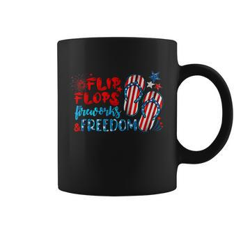 Womens Flip Flops Fireworks And Freedom 4Th Of July Coffee Mug - Monsterry