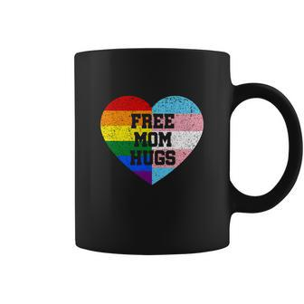 Womens Free Mom Hugs Gay Pride Transgender Rainbow Flag Tshirt Coffee Mug - Monsterry AU