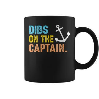 Womens Funny Captain Wife Dibs On The Captain V2 Coffee Mug - Thegiftio UK