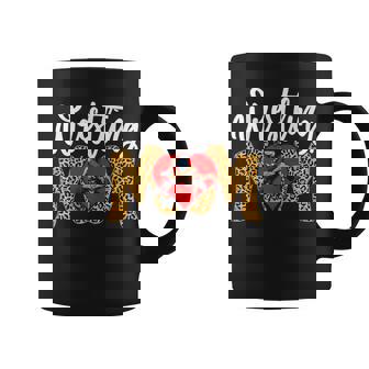 Womens Funny Leopard Wrestling Mom Sport Love Mothers Day Coffee Mug - Thegiftio