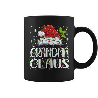 Womens Grandma Claus Christmas Lights Pajama Family Matching Coffee Mug - Thegiftio UK