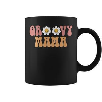 Womens Groovy Mama 70S Aesthetic Graphic Design For Womens Coffee Mug - Thegiftio UK