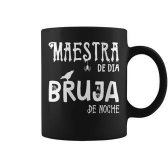 Womens Halloween Maestra Bruja Gift Funny Bilingual Spanish Teacher Coffee Mug - Thegiftio UK