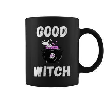 Womens Halloween Witch Good Bad Scary Witch Vibes Costume Basic Coffee Mug - Seseable