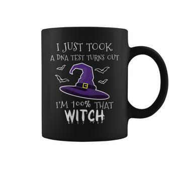 Womens I Just Took A Dna Test Womens Halloween Witch Coffee Mug - Seseable