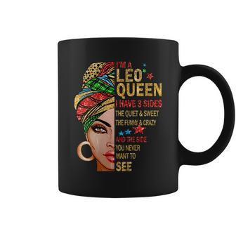 Womens Im A Leo Queen Afro Melanin Woman Headwrap Black History Coffee Mug - Thegiftio UK