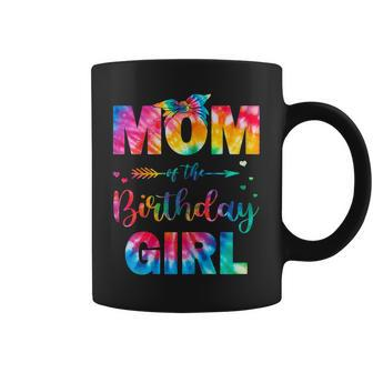 Womens Mom Of The Birthday Girl Mama Mother And Daughter Tie Dye Coffee Mug - Seseable