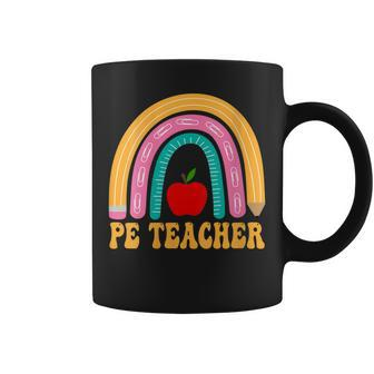 Womens Pe Teacher Rainbow Pencil Women Back To School Appreciation Coffee Mug - Thegiftio UK