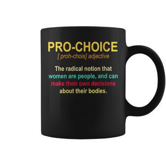 Womens Pro Choice Definition Womens Rights Feminist Retro Coffee Mug - Seseable