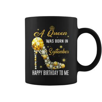 Womens Queen Was Born In September Happy Birthday Gifts For Womens Coffee Mug - Thegiftio UK