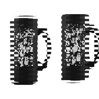 Womens Retro Thick Thighs And Spooky Vibes Funny Halloween Party V2 Coffee Mug | Seseable CA