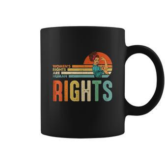 Womens Rights Are Human Rights Feminist Vintage Coffee Mug - Monsterry DE