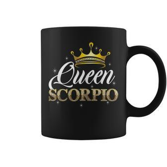 Womens Scorpio Queen For Women Zodiac Diamond Crown Coffee Mug - Thegiftio UK