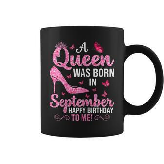 Womens September Birthday For Women Girls Queen Born In Sept Coffee Mug - Thegiftio UK