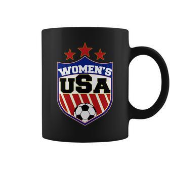 Womens Soccer Usa Emblem Coffee Mug - Monsterry CA