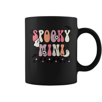 Womens Spooky Mini Cool Mini Funny Floral Ghost Halloween Vibes Coffee Mug - Seseable