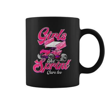 Womens Sprint Car Racing Girl Motorsports Dirt Track Cars Coffee Mug - Thegiftio UK