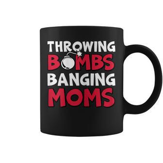 Womens Throwing Bombs Banging Moms Football Quote Comic Books Funny Coffee Mug - Thegiftio UK