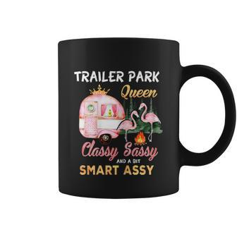 Womens Trailer Park Queen Classy Sassy A Bit Smart Assy Graphic Design Printed Casual Daily Basic Coffee Mug - Thegiftio UK