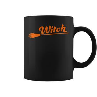 Womens Witch Broomstick Cute Womens Halloween Coffee Mug - Seseable