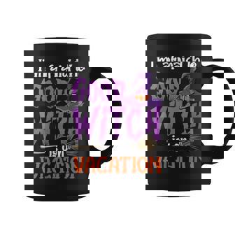 Womens Witch Funny Halloween Broomstick Bad Witch Coffee Mug - Seseable