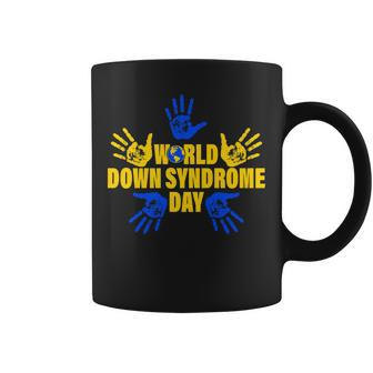 World Down Syndrome Day Hand Print Graphic Design Printed Casual Daily Basic Coffee Mug - Thegiftio UK