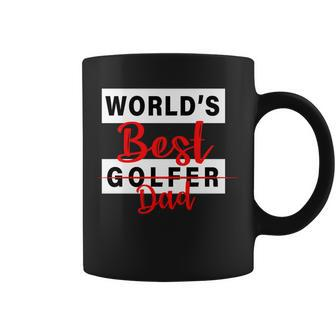 Worlds Best Golfer Dad Tshirt Coffee Mug - Monsterry