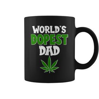 Worlds Dopest Dad Marijuana Weed Coffee Mug - Monsterry CA