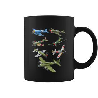 Ww2 Warbirds Warplanes P51 Mustang Spitfire Stuka Tshirt Coffee Mug - Monsterry