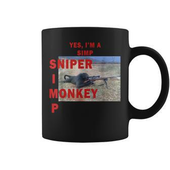 Yes Im A Simp Sniper I Monkey Funny Quote Coffee Mug - Thegiftio UK