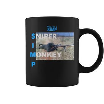 Yes Im A Simp Sniper I Monkey Funny Quote Coffee Mug - Thegiftio UK