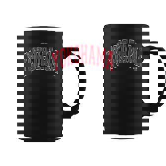 Yokohama Japan Varsity Style Red Text Coffee Mug - Thegiftio