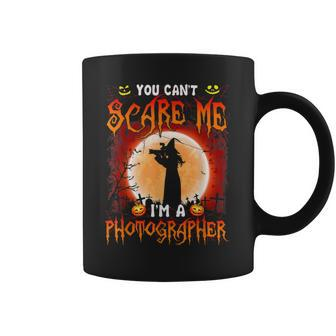 You Cant Scare Me-Im A Photographer- Cool Witch Halloween Coffee Mug - Seseable