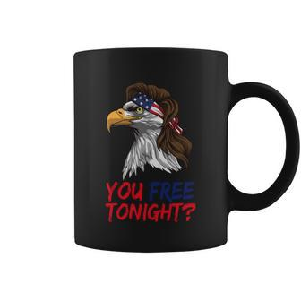 You Free Tonight Bald Eagle Mullet Usa Flag 4Th Of July Gift V3 Coffee Mug - Monsterry AU