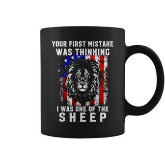 Your First Mistake Was Thinking I Was One Of The Sheep Lion V2 Coffee Mug - Thegiftio UK