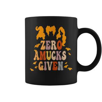 Zero Amucks Given Funny Amuck With Bat Halloween Witch Coffee Mug - Thegiftio UK