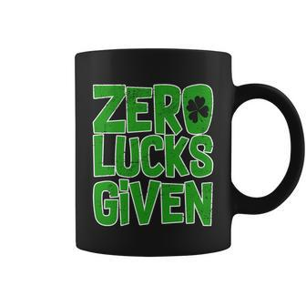 Zero Lucks Given St Patricks Day Tshirt Coffee Mug - Monsterry
