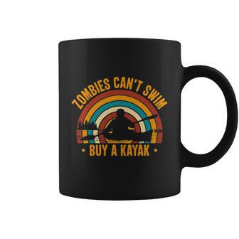 Zombies Cant Swim Buy Kayak Fishing Retro Coffee Mug - Monsterry DE