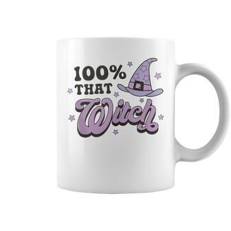 100 That Witch Witchy Woman Witch Vibes Funny Halloween Coffee Mug - Seseable