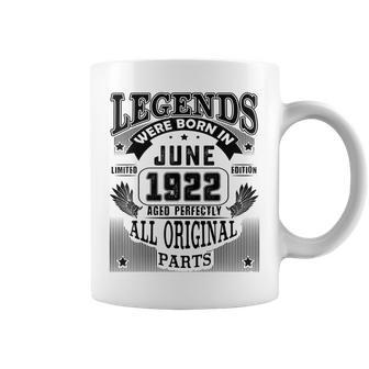 100Th Birthday Gift For Legends Born June 1922 100 Year Old Coffee Mug - Thegiftio UK