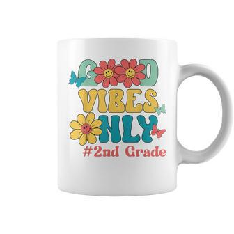 2Nd Grade Good Vibes Only Retro Groovy Back To School V2 Coffee Mug - Thegiftio UK