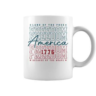 America Land Of The Free Celebrating Fourth Of July 1776 Coffee Mug - Thegiftio UK