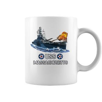 American World War 2 Naval Battleship Uss Massachusetts Coffee Mug - Thegiftio UK